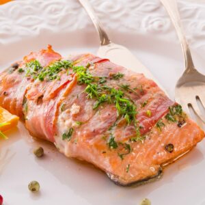 Dos de saumon rôti