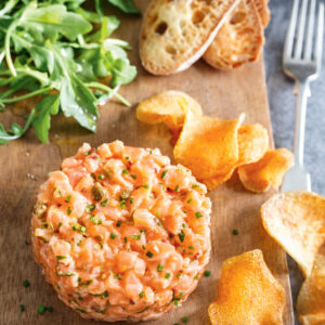 Tartare de saumon mariné