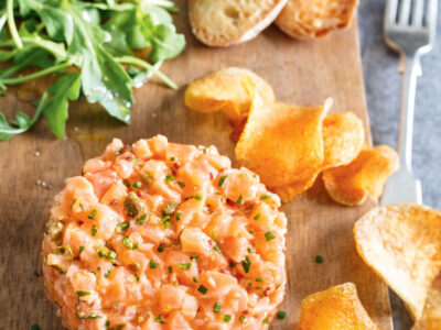 Tartare de saumon mariné