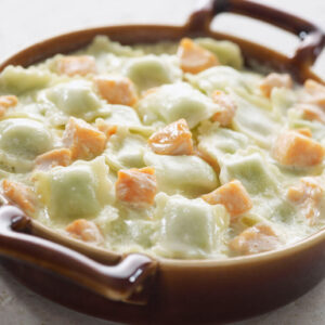 Gratin de Ravioles aux Cèpes (hors formule)