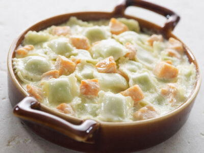 Gratin de Ravioles aux Cèpes (hors formule)