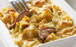 Gratin de Ravioles aux Cèpes