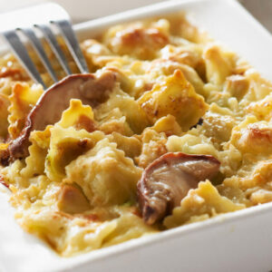 Gratin de Ravioles au saumon (hors formule)