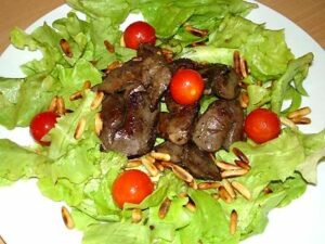 Salade de foies de volaille