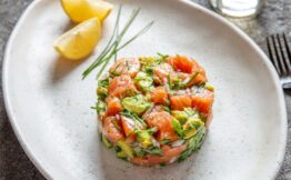 Tartare de saumon mariné à l’aneth