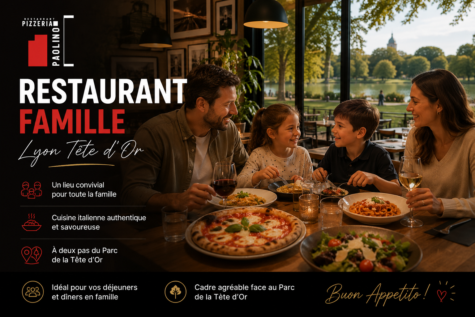 restaurant famille Lyon Tête d'Or