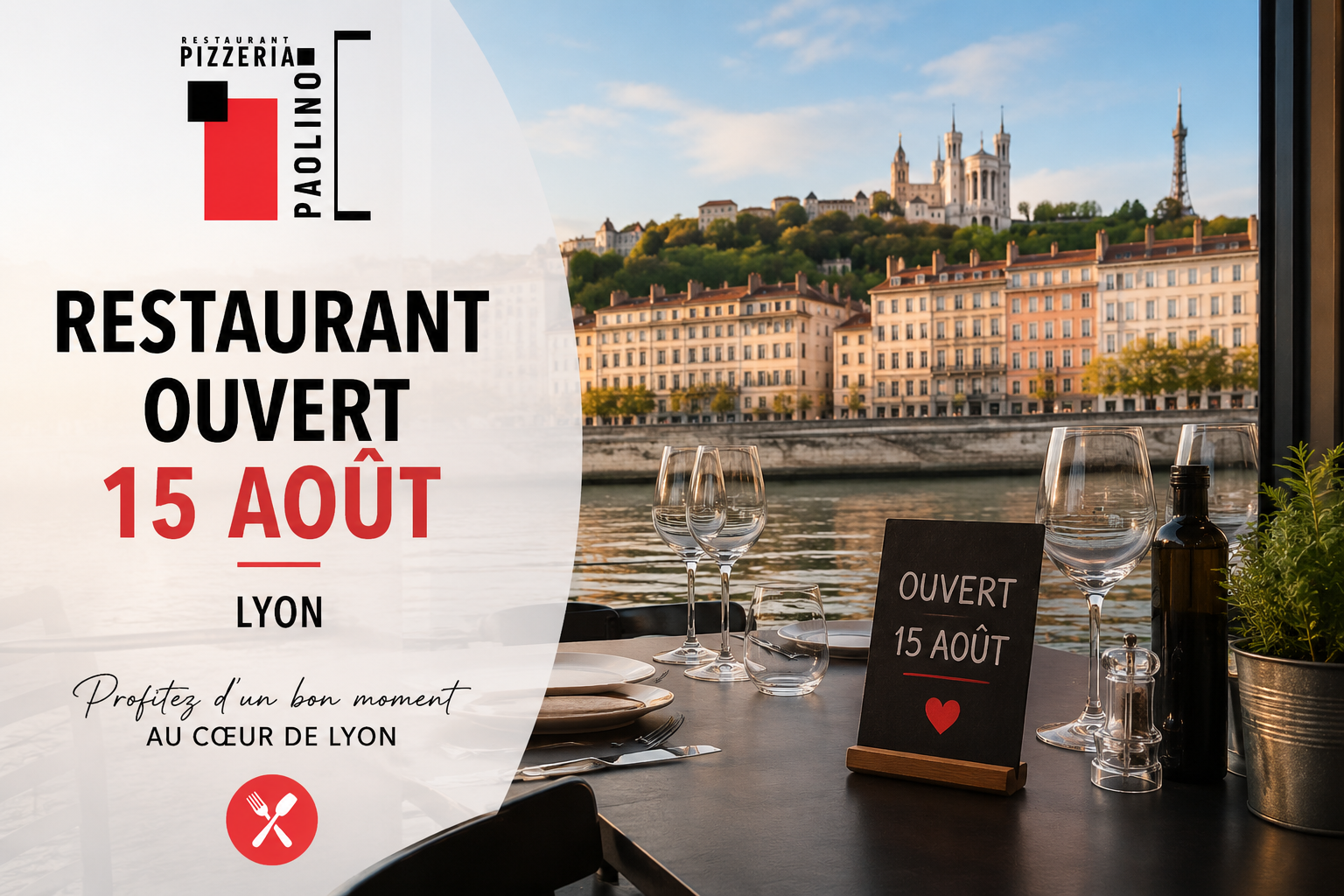 restaurant ouvert 15 août Lyon