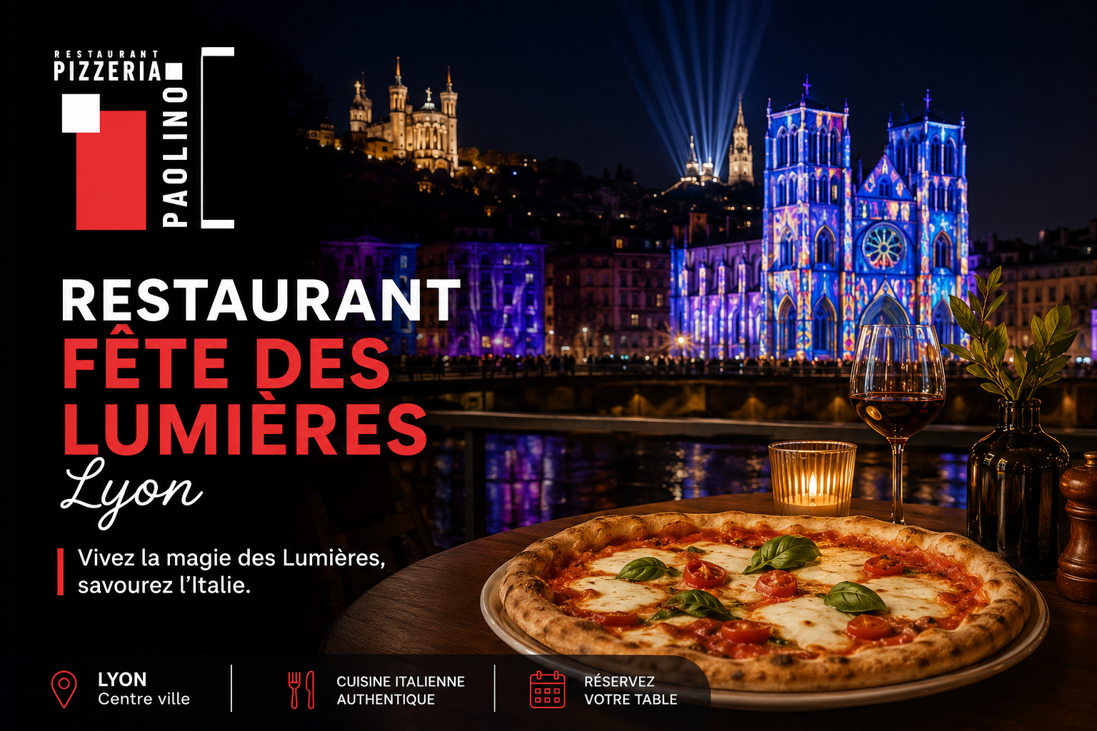 restaurant Fête des Lumières Lyon