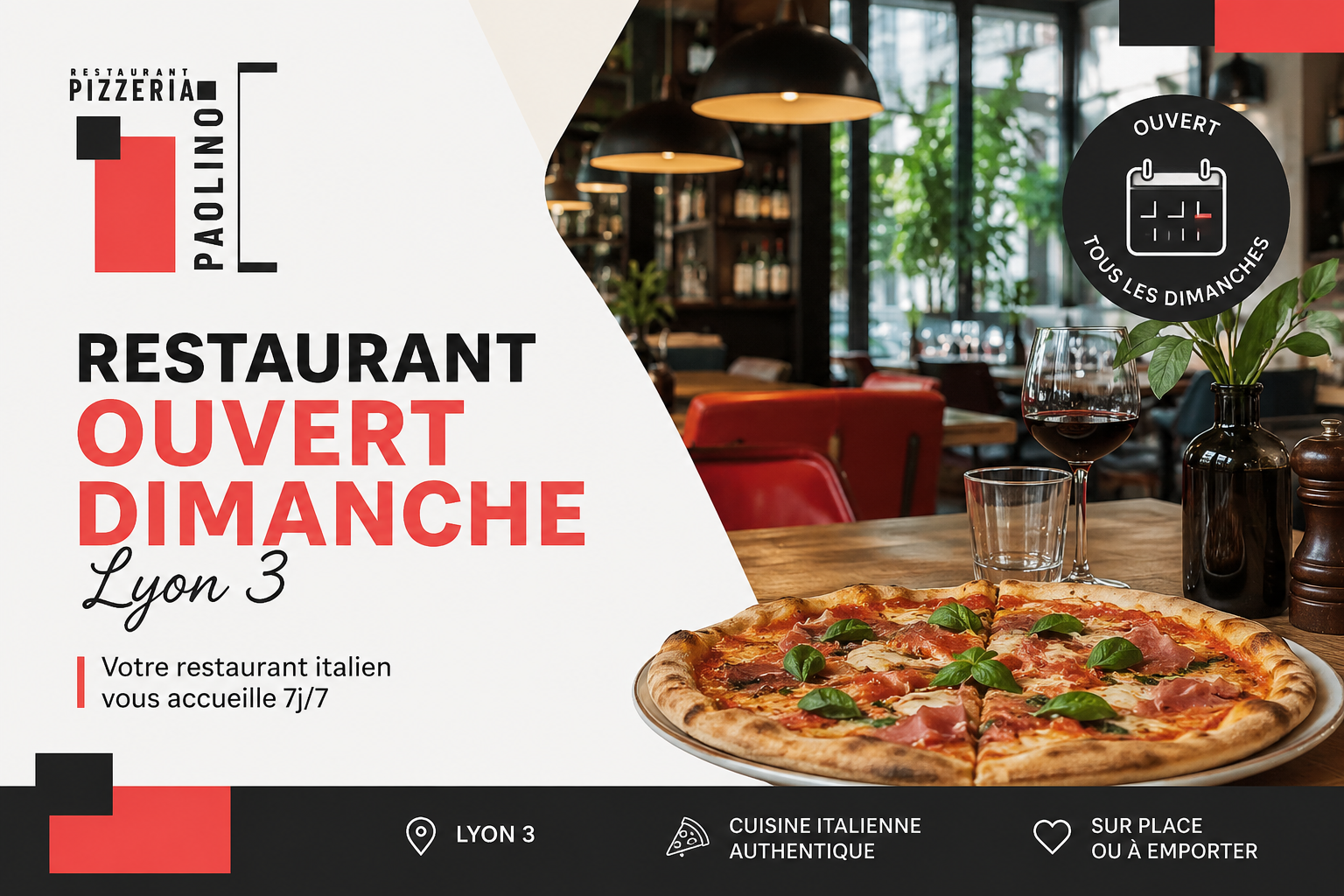 restaurant ouvert dimanche Lyon 3